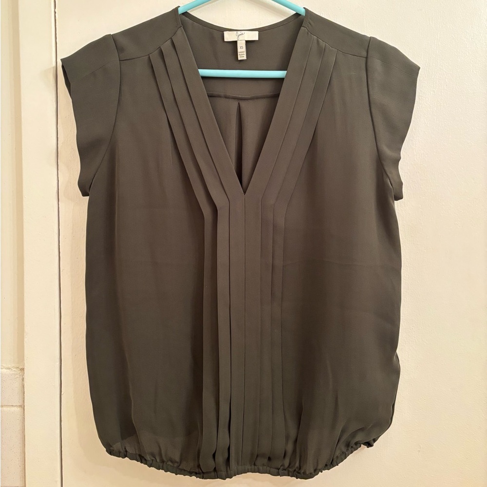 JOIE Green Gray Sill Sleeveless Blouse Top size XS